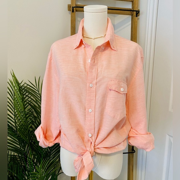 J. Crew Men's Light Coral Button-Down Shirt - Picture 6 of 10